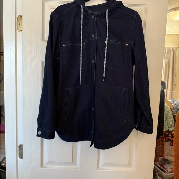 Liverpool ECO line denim Jacket NWT hooded - Picture 2 of 6